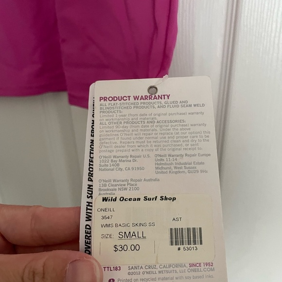 O'Neill Women's Fuchsia Short Sleeve Tee - Picture 2 of 8